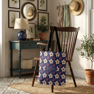 Personalisierte Blumen-Tasche mit Namen