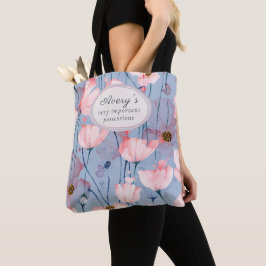 Personalisierte Blumen-Tasche, weiches ästhetische