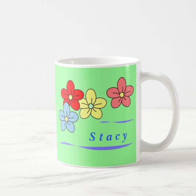 Personalisierte Blumen-Tassen Kaffeetasse (Rechts)