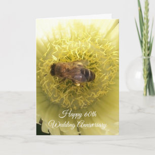 Personalisierte Blumen zum 60. Hochzeitstag Karte