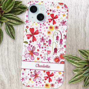 Personalisierte Blumenfarbe iPhone 14 Pro Max Hülle