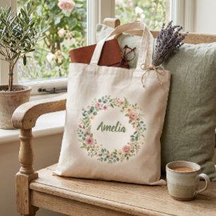 Personalisierte Blumenkranz-Tragetasche   Individu Tragetasche