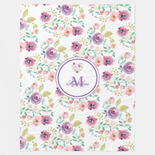 Personalisierte Blumenstrauß Fleecedecke