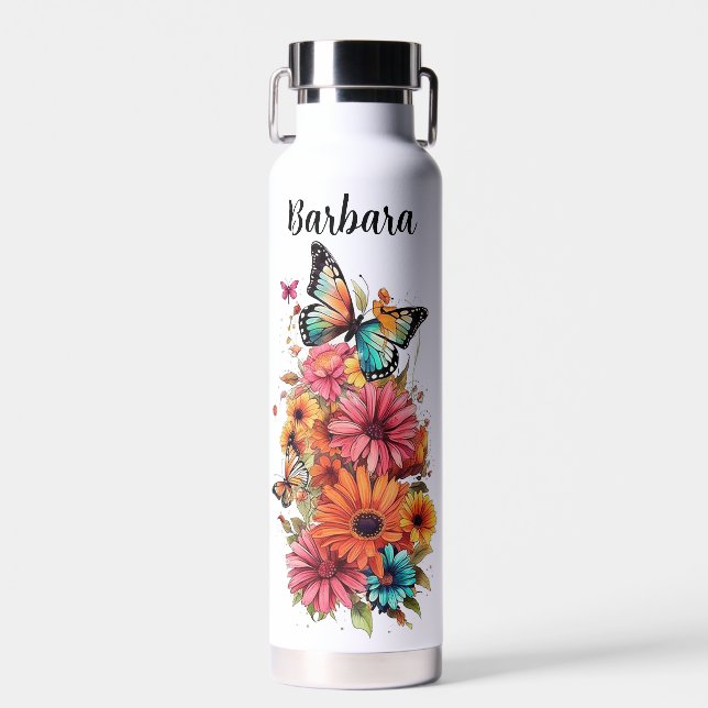 Personalisierte Blumensträuße Trinkflasche (Vorne)