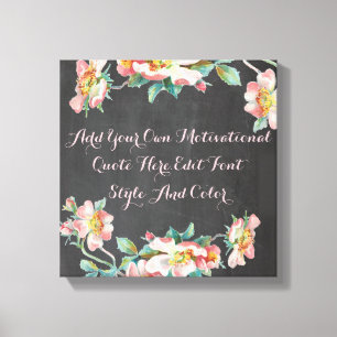 Personalisierte Blumentafel Leinwanddruck