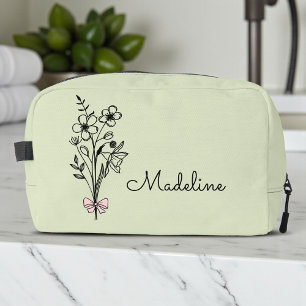 Personalisierte Blumenüberdachung Waschbeutel