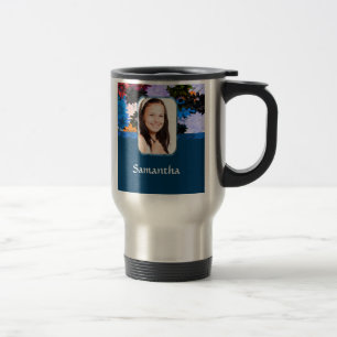 Personalisierte Blumenvorlage Reisebecher