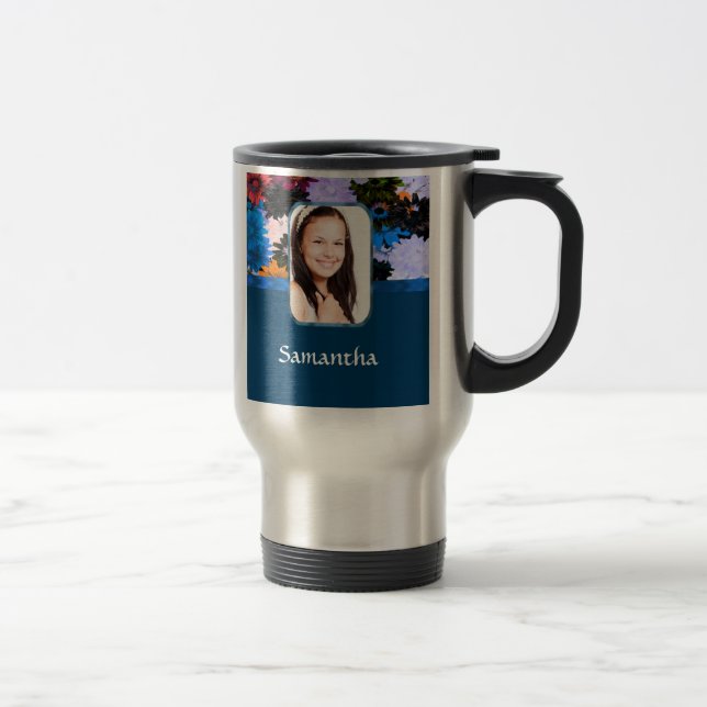 Personalisierte Blumenvorlage Reisebecher (Rechts)