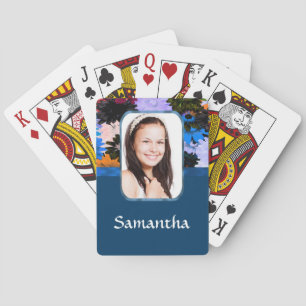 Personalisierte Blumenvorlage Spielkarten