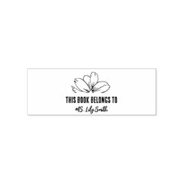 Personalisierte Blüte Dieses Buch gehört dem Lehre Permastempel