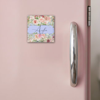 Personalisierte Blütengrenze mit Rose Magnet