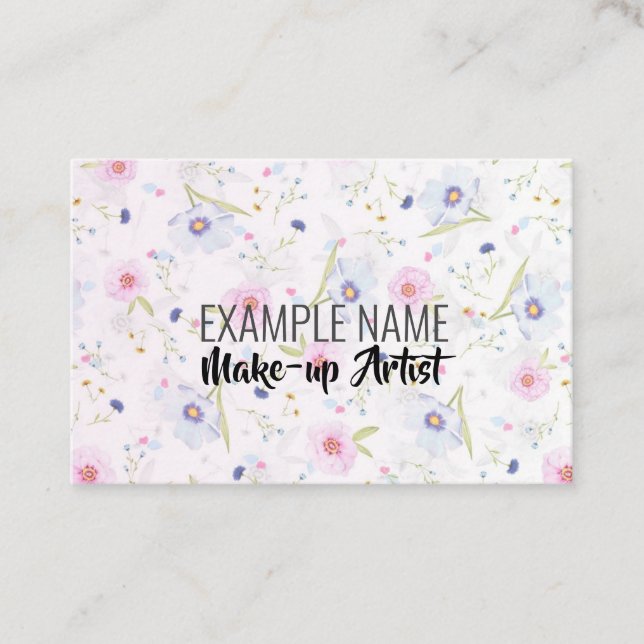 Personalisierte Blütenpraxis (UK/Euro) Visitenkarte (Vorderseite)