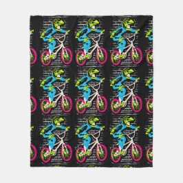 Personalisierte Bmx-Fleece - Bmx Bike Graffiti Fleecedecke