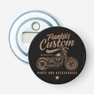 Personalisierte Bobber Motorradgarage Flaschenöffner