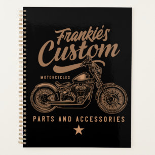 Personalisierte Bobber Motorradgarage Planer