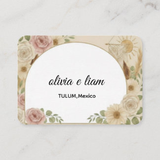 Personalisierte Boho-Hochzeits-Flat-Platzkarten |  Platzkarte