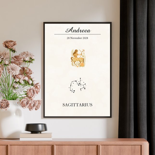 Personalisierte Boho-Schütze-Sternbild-Konstellati Poster (Von Creator hochgeladen)