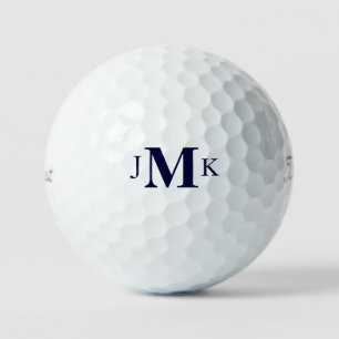 Personalisierte Bold Navy Monogram Titleist Pro VI Golfball