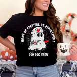 Personalisierte Boo-Boo-Crew für Krankenschwestern T-Shirt<br><div class="desc">Die Personalisierte Boo-Boo-Crew von Nurse, die auf den individuellen T - Shirt abgestimmt ist, ist die perfekte Ergänzung zu Ihrem Halloween-Kleiderschrank für eine lustige und spukhafte Drehung auf Ihrem Pflegekleid. Dieses Shirt, das sich ideal für Gruppenkostüme eignet, zeichnet sich durch ein charmantes Gespensterdesign aus, das auf die Boo Boo Crew...</div>