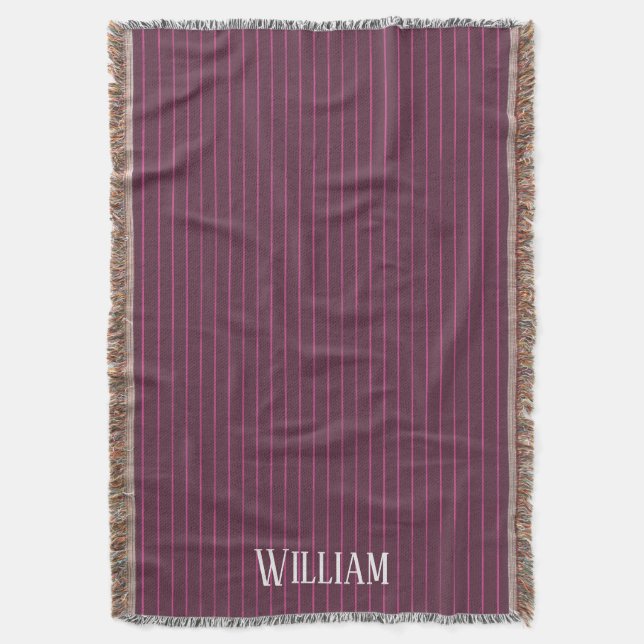 Personalisierte Bordeaux Decke (Vorderseite Vertikal)