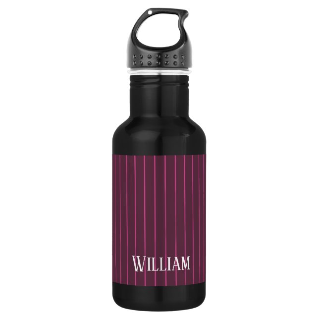 Personalisierte Bordeaux Edelstahlflasche (Vorderseite)