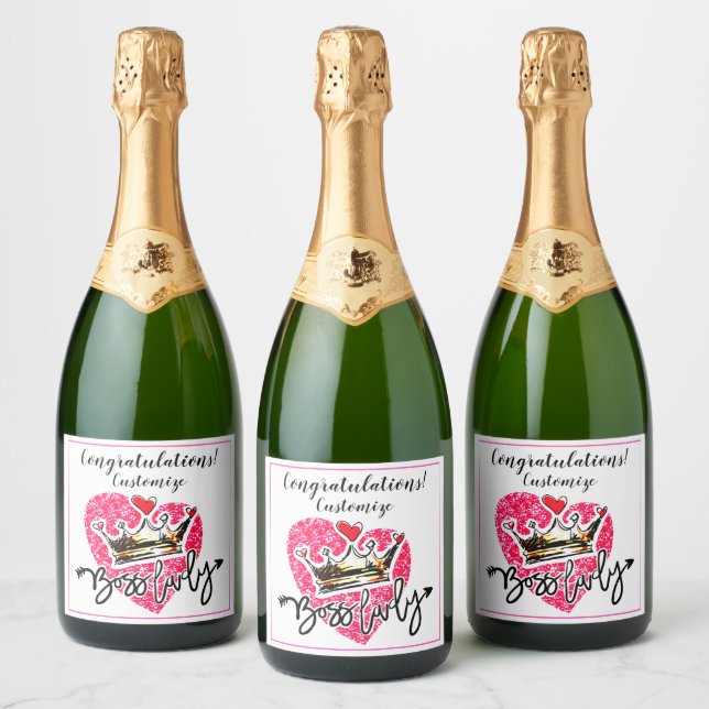 Personalisierte Boss Lady Celebration (Flaschen)
