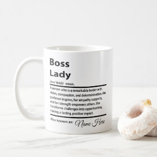Personalisierte Boss Lady Definition Kaffeetasse