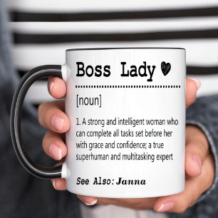 Personalisierte Boss Lady Definition Tasse