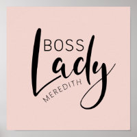 Personalisierte Boss-Lady-Logo in Rosa