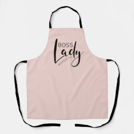 Personalisierte Boss-Lady-Logo in Rosa Schürze