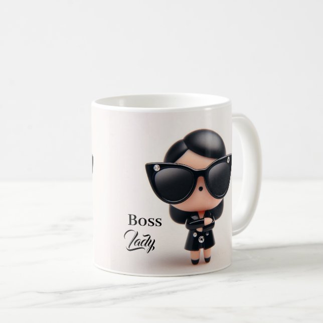 Personalisierte Boss Lady Tasse/Perfektes Geschenk Kaffeetasse (VorderseiteRechts)