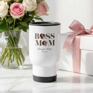 Personalisierte Boss Mom-Foto – Benutzerdefinierte Reisebecher