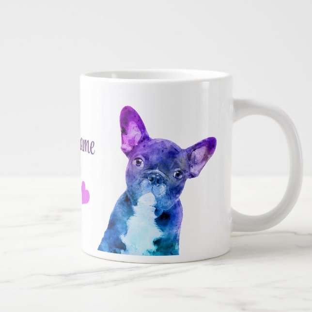 Personalisierte Boston Terrier Watercolor Tasse (Rechts)