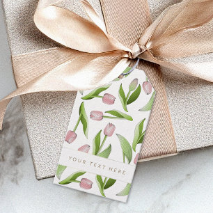 Personalisierte botanische Blume Moderne rosa Tuli Geschenkanhänger