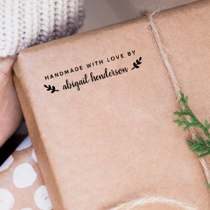 Personalisierte botanische Handarbeit mit Liebe vo Permastempel