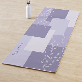Personalisierte Botanische Lila Geometrische Yogam Yogamatte
