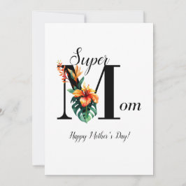 Personalisierte botanische Monogram Super-Mama