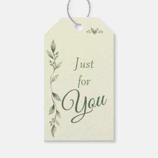 Personalisierte botanische 'Nur für Dich'-Geschenk Geschenkanhänger