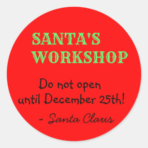 Personalisierte Botschaft des Weihnachtsmannes Runder Aufkleber