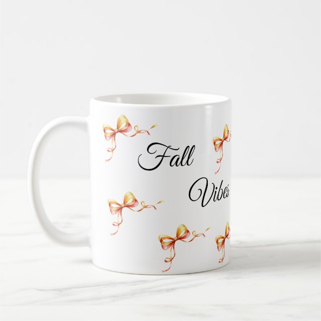 Personalisierte Bow-Tasse im Herbst - benutzerdefi Kaffeetasse (Links)