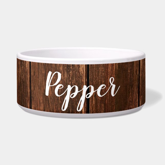 Personalisierte Bowls Stallholz Land Rustikal Napf (Vorderseite)