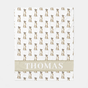 Personalisierte Boxer (Braun)  Fleecedecke