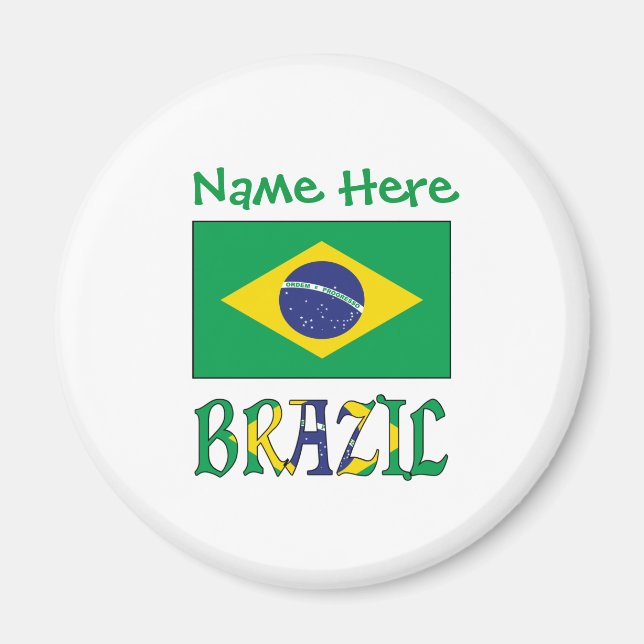 Personalisierte Brasilien-Flagge  Magnet (Vorne)