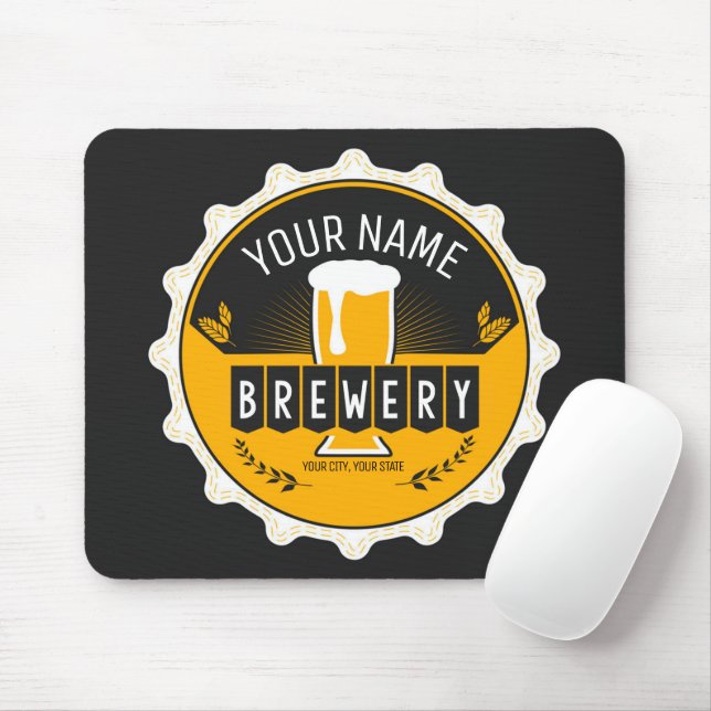 Personalisierte Brauerei Bierflasche Bar Mousepad (Mit Mouse)