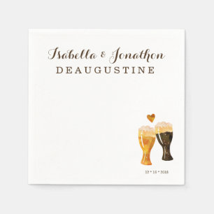 Personalisierte Brauereizeit - Rustikaler Biertoas Serviette