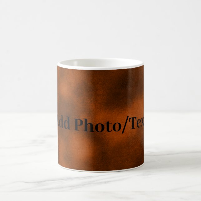 Personalisierte braune Velvet Foto oder Text hinzu Kaffeetasse (Mittel)