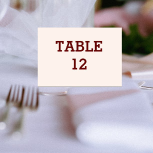 Personalisierte Braut & Bräutigam gefaltete Tischk Tischnummer