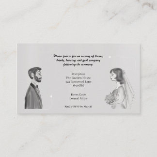 Personalisierte Braut & Bräutigam Hochzeitseinlage Begleitkarte