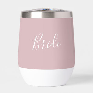 Personalisierte Braut Rosa Schrift Einfache Hochze