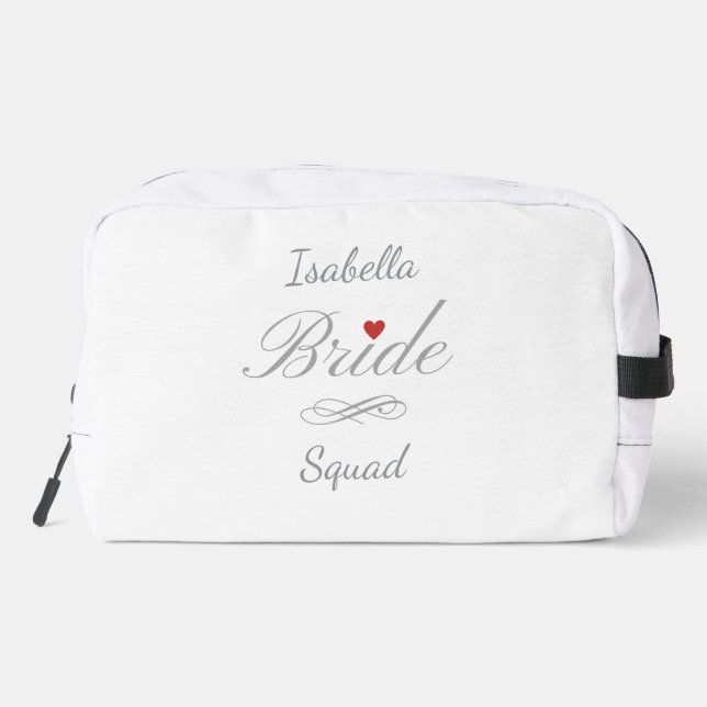 Personalisierte Braut-Squad, benutzerdefinierte He Waschbeutel (Rückseite)